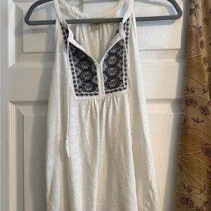 Lucky Brand White Top with Black Detailing